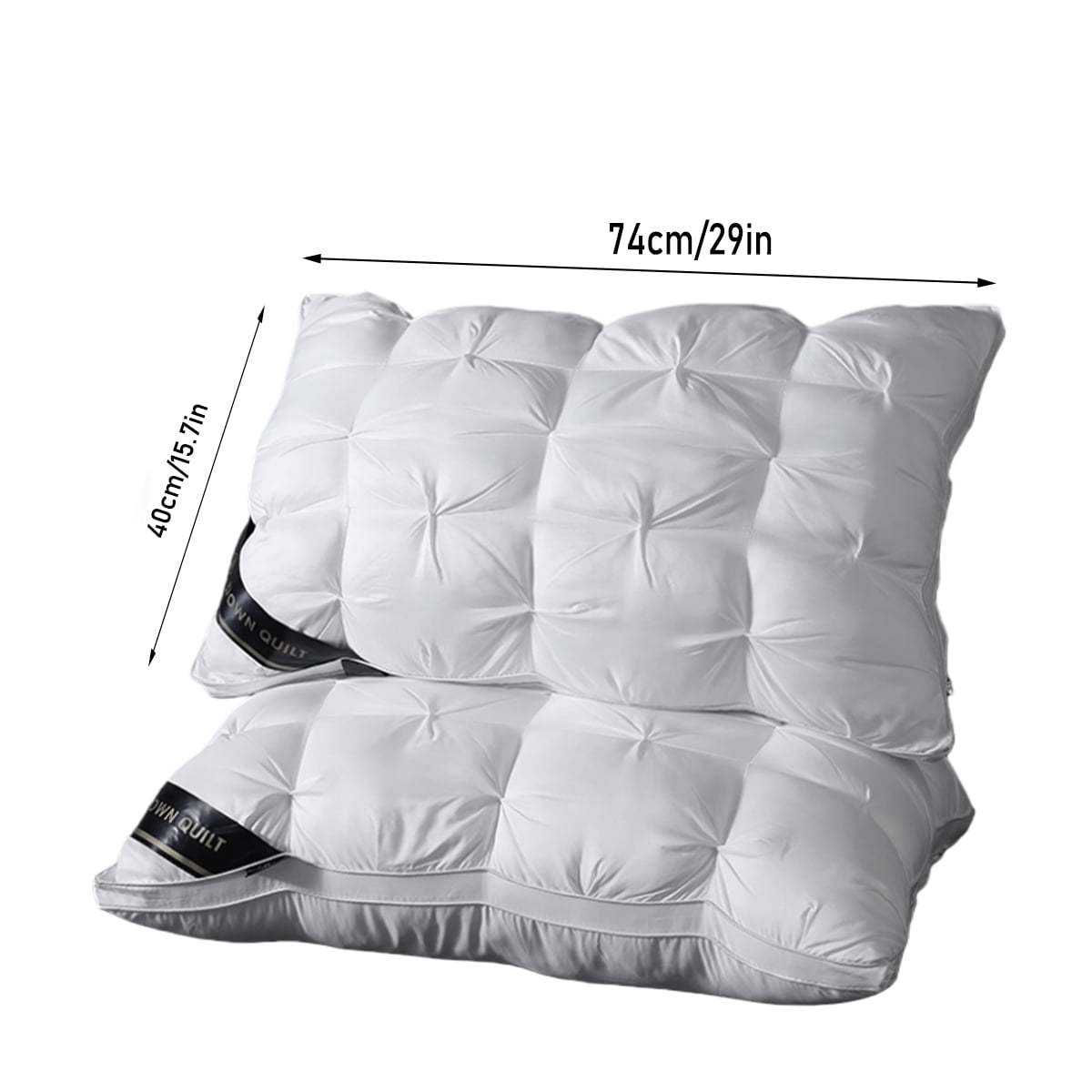 Decorative Plump 2-Pack White Twisted Bed Pillows (20" x 16.5") - Soft Plush Down Alternative, Breathable and Hypoallergenic, Standard... - Hotel Quality Plush Sleeping Pillows Detail