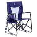 Heavy-Duty Freestyle Adjustable Rocker - Choice 573 - Patented Spring-Action Rocking Chair for Camping - Rich Blue