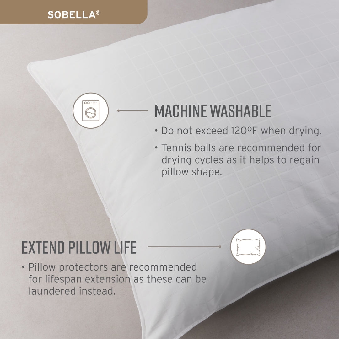 Hotel Collection So Queen Size Bed Pillow | Side Sleeper Pillow for Adults | , 100% Cotton Case | Soft, Machine Washable Hotel Quality... - Ergonomic Memory Foam Pillow for Neck Pain Support Detail