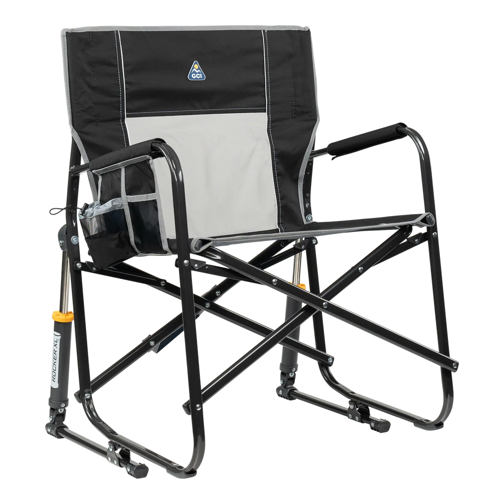 Patented Spring-Action Freestyle Rocker XL - Choice 552 - Patented Spring-Action Rocking Chair for Camping - Black