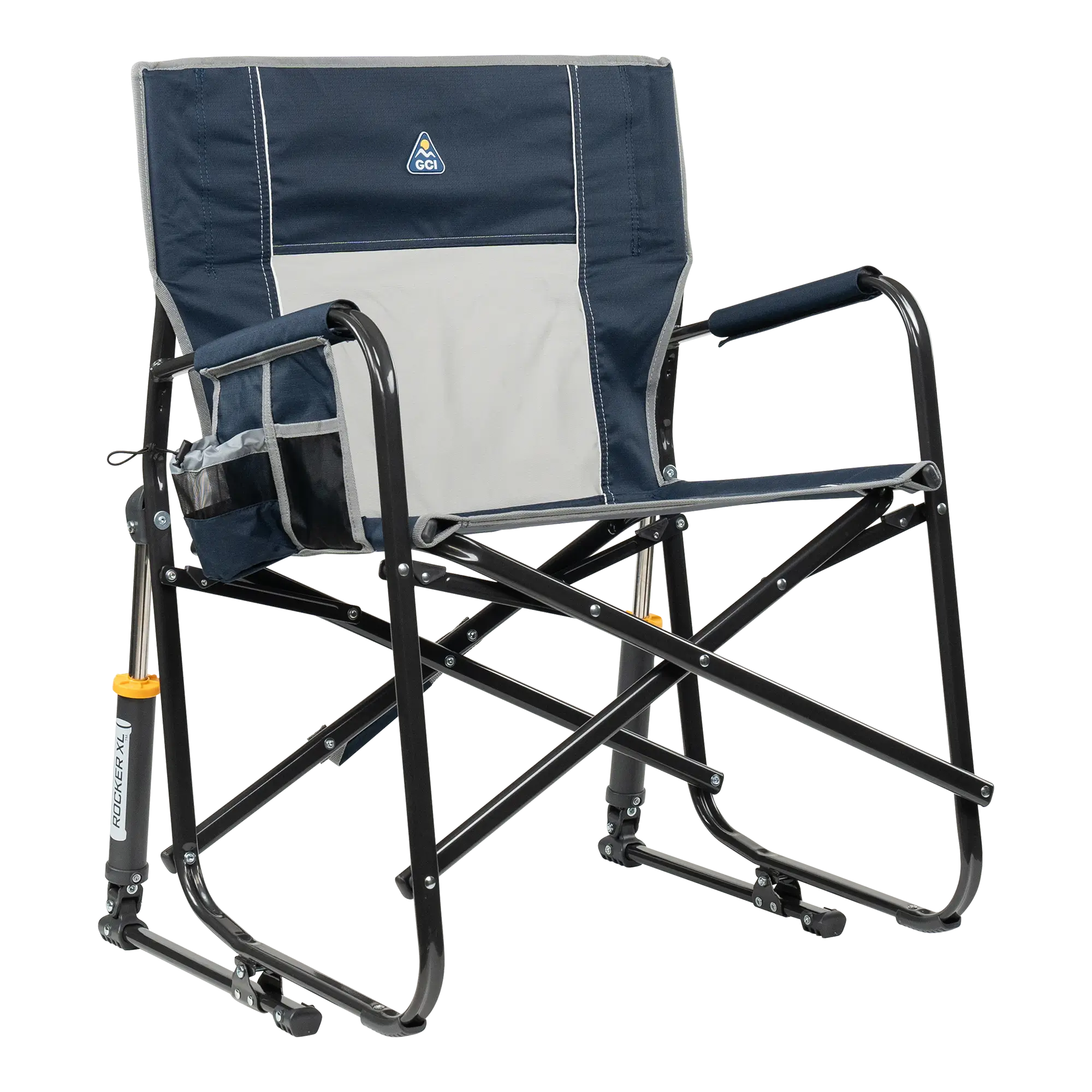 Patented Spring-Action Freestyle Rocker XL - Choice 552 - Patented Spring-Action Rocking Chair for Camping - Indigo