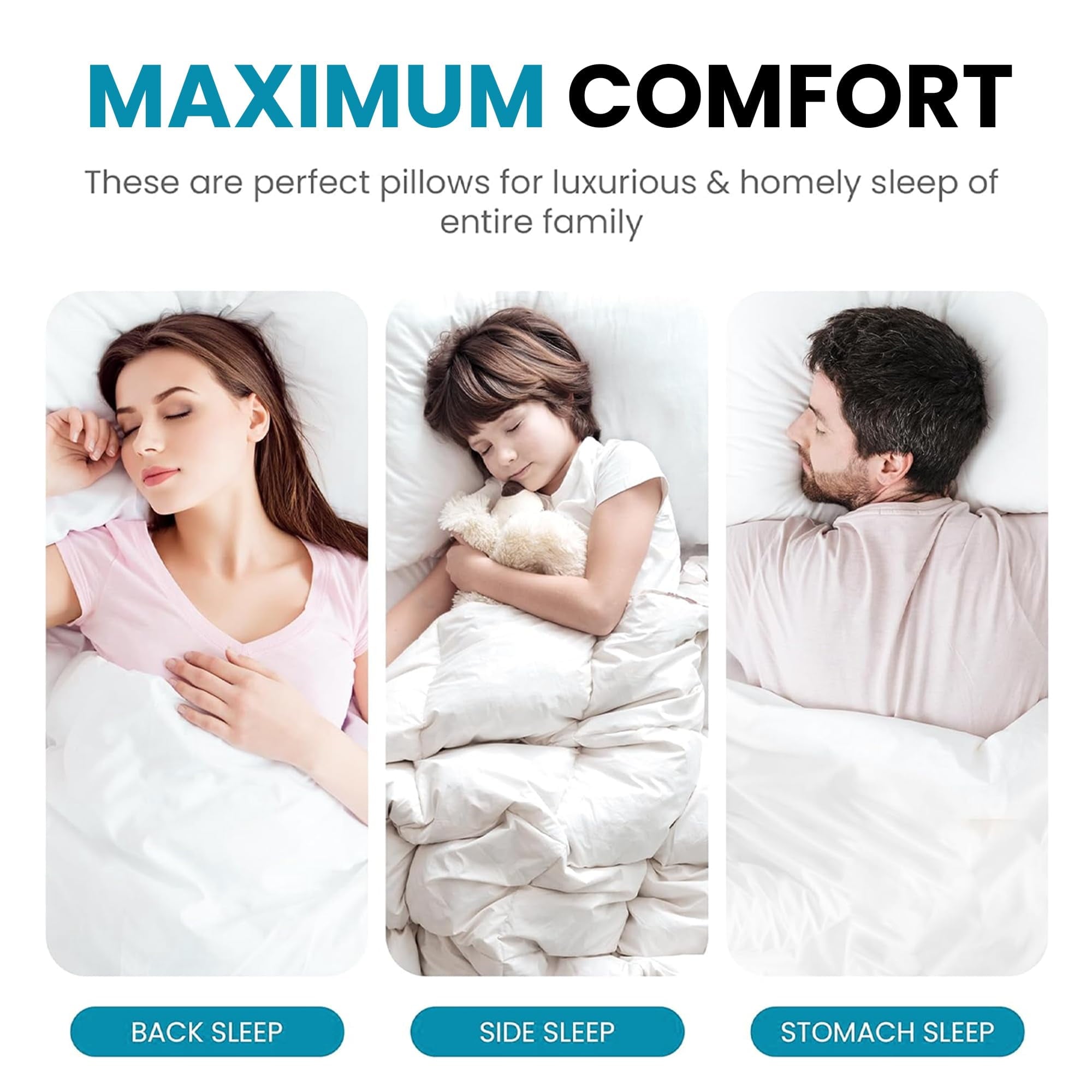Orthopedic Support 2-Pack Standard Bed Pillows – Soft, Breathable & Hypoallergenic for Better Sleep - Orthopedic Shredded Foam Bed Pillow Set Detail