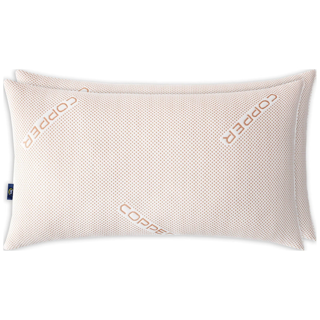 Decorative Plump Copperloft King Bed Pillow, 2 Pack, Hypoallergenic - Decorative Throw Pillow Cushion for Sofa & Bed Detail