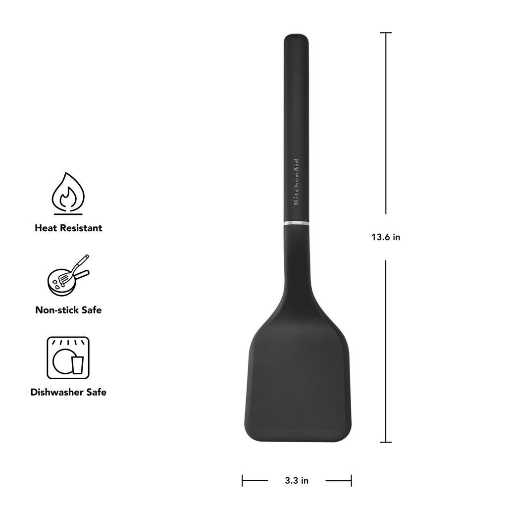 Chef-Quality 3-Piece Cooking Utensils Set with Ergonomic Handles, Black - High-Precision Culinary Tool for Baking & Cooking Detail