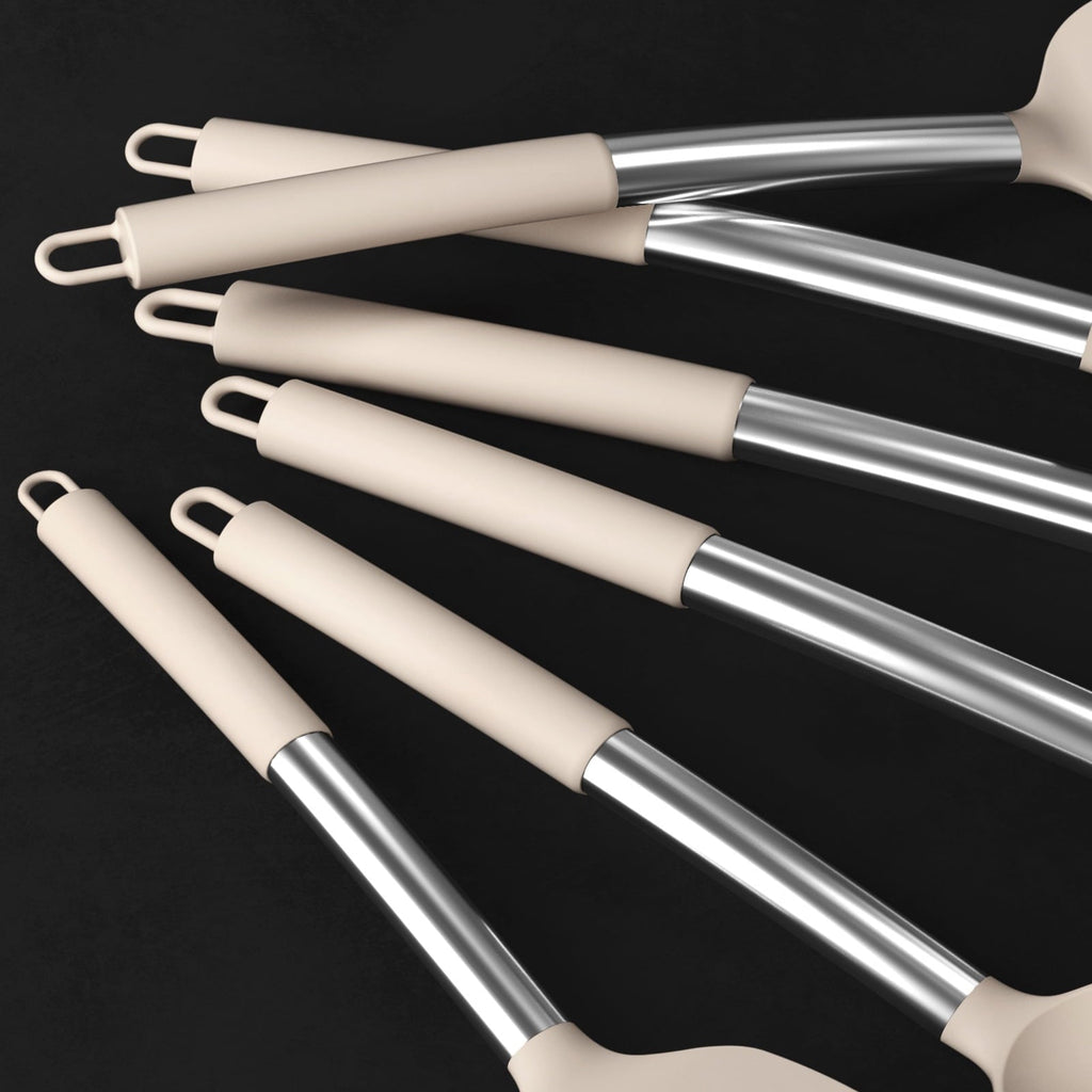 Ergonomic Cooking Silicone Cooking Utensils Set - Heat Resistant Silicone Kitchen Utensils for Cooking, Kitchen Utensil Spatula Set,BPA... - Heat-Resistant Silicone Cooking Spatula Turner Detail