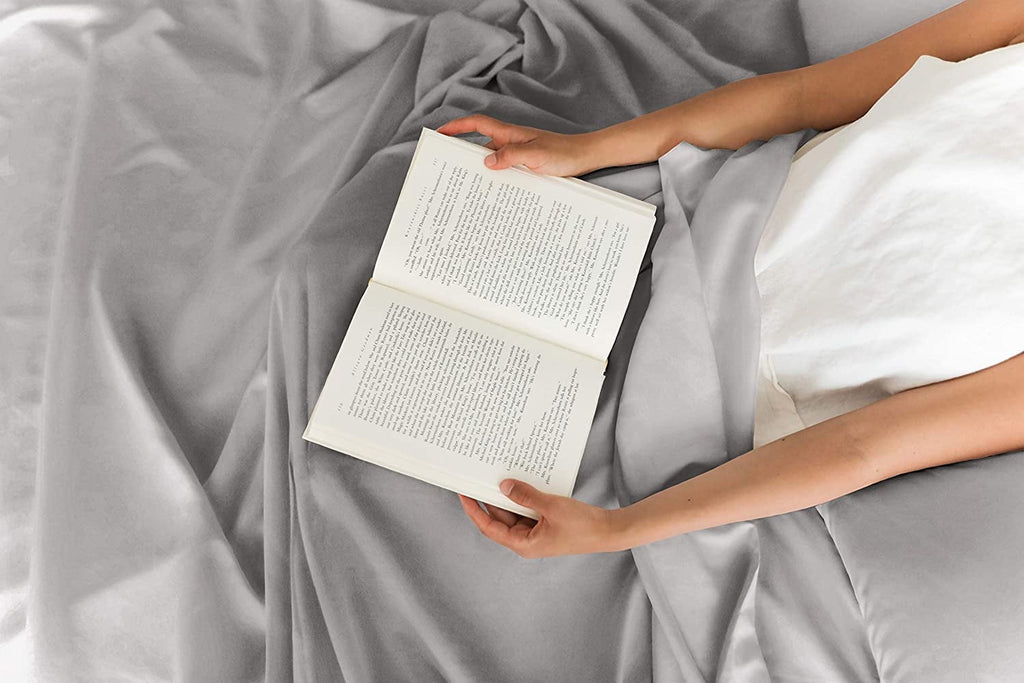Wrinkle-Resistant 4-Piece 400 Thread Count Cotton Sheet Set - King Size 100% Cotton Sateen Bed Sheets Fits 18"-24" Mattresse... - Premium Ultra-Soft Pillowcase Pair for Sleeping Detail