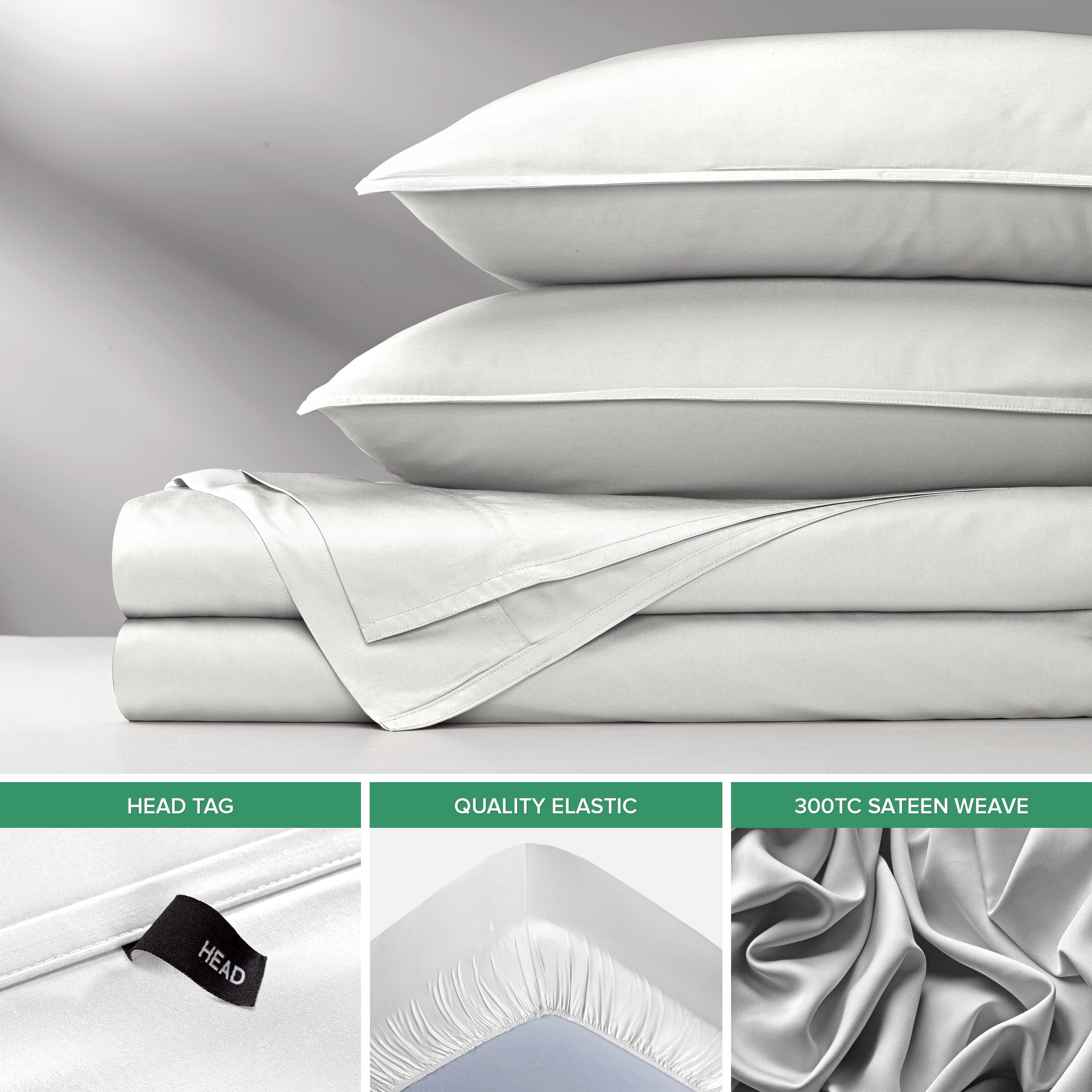 Wrinkle-Resistant Sheets King Size Bed Sheet 4 Piece Set, Genuine 100% Organic Bamboo Viscose, Luxuriously Soft & Cooling, Double Stitc... - Luxury Bed Sheet Set with Deep Pockets Detail