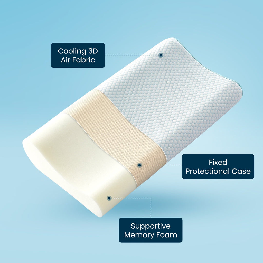 Fluffy Shredded Standard Cooling Memory Foam Pillow, Ergonomic Adjustable Orthopedic Contour Bed Pillows Neck Support for Side Back S... - Hotel Quality Plush Sleeping Pillows Detail