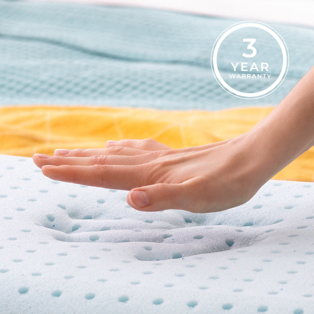 Ergonomic Memory Foam Medium Feel Standard Size Ventilated Gel Memory Foam Bed Pillow with Washable Cover and Temperature Regulating Infusion - Hotel Quality Plush Sleeping Pillows Detail