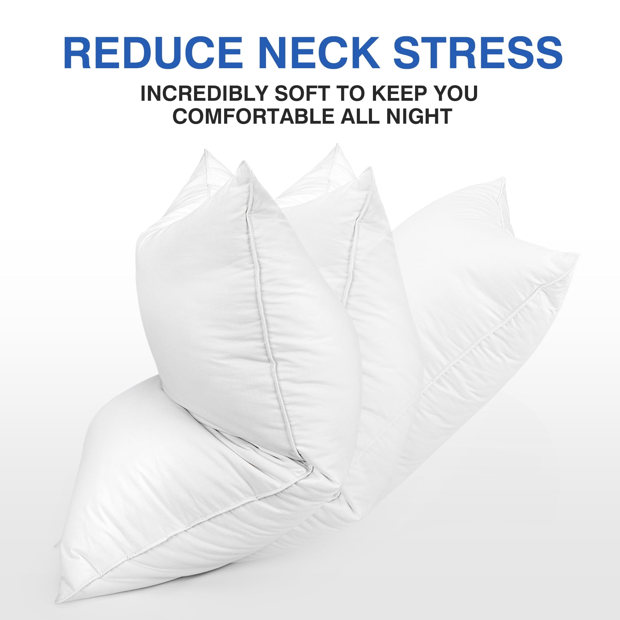 Orthopedic Support Pillows and Bed Pillows Queen Size for Sleeping,With 2 Set of Soft Cotton Cover- Pack of 2 - Ergonomic Memory Foam Pillow for Neck Pain Support Detail