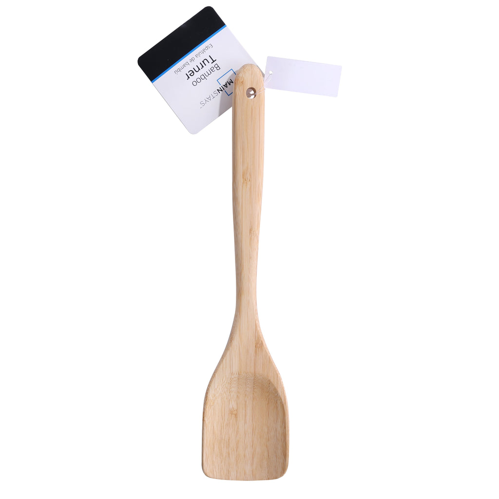 High-Precision Bamboo Turner, Crafted , Cooking and Kitchen, 12.99 x 2.67 x 0.59 inch. - Professional Kitchen Tool for Culinary Enthusiasts Detail