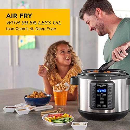 Smart Digital Crock-Pot Express Crisp 8 Quart 10-in-1 Pressure Cooker S06F - High-Pressure Instant Pot for Quick Family Dinners Detail