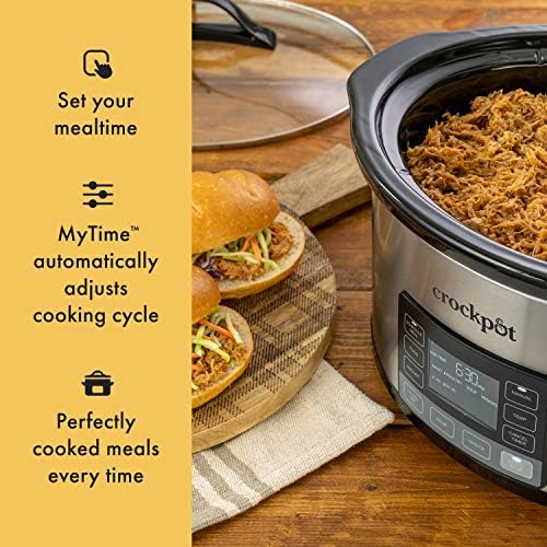 Programmable Crock-Pot MyTime 6 Quart Programmable Slow Cooker S08D - Digital Crock Pot Slow Cooker for Family Meals Detail