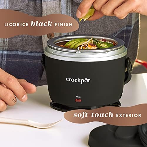 Rapid Heating Crock-Pot Electric Lunch Box Food Warmer 20oz – Black S26G - Mini Personal Food Warmer for Healthy Meal Prep Detail