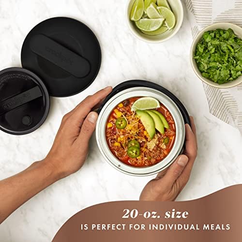 Rapid Heating Crock-Pot Electric Lunch Box Food Warmer 20oz – Black S26G - Mini Personal Food Warmer for Healthy Meal Prep Detail