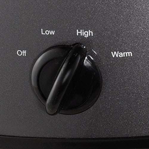 Oval Ceramic Crock-Pot 7 Quart Slow Cooker – Charcoal S09Q - Stainless Steel Slow Cooker with Locking Lid Detail
