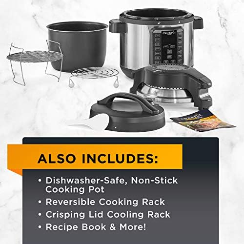 Smart Digital Crock-Pot Express Crisp 8 Quart 10-in-1 Pressure Cooker S06F - High-Pressure Instant Pot for Quick Family Dinners Detail
