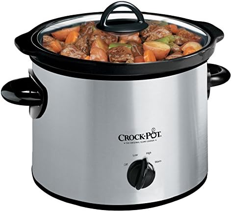 Digital Control Crock-Pot 3 Quart Manual Slow Cooker – Silver S24N - Digital Crock Pot Slow Cooker for Family Meals - 3 Quarts