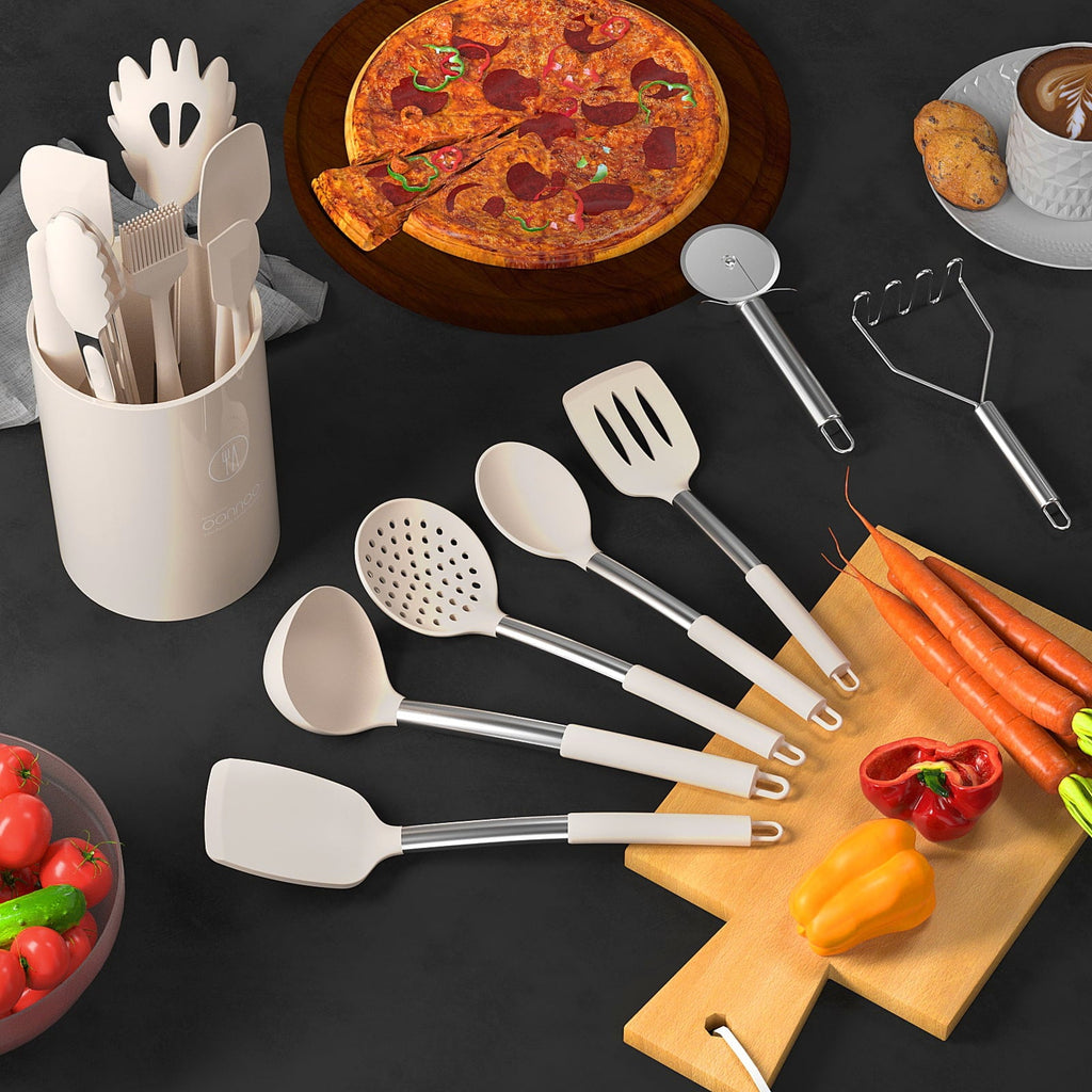 Ergonomic Cooking Silicone Cooking Utensils Set - Heat Resistant Silicone Kitchen Utensils for Cooking, Kitchen Utensil Spatula Set,BPA... - Heat-Resistant Silicone Cooking Spatula Turner Detail