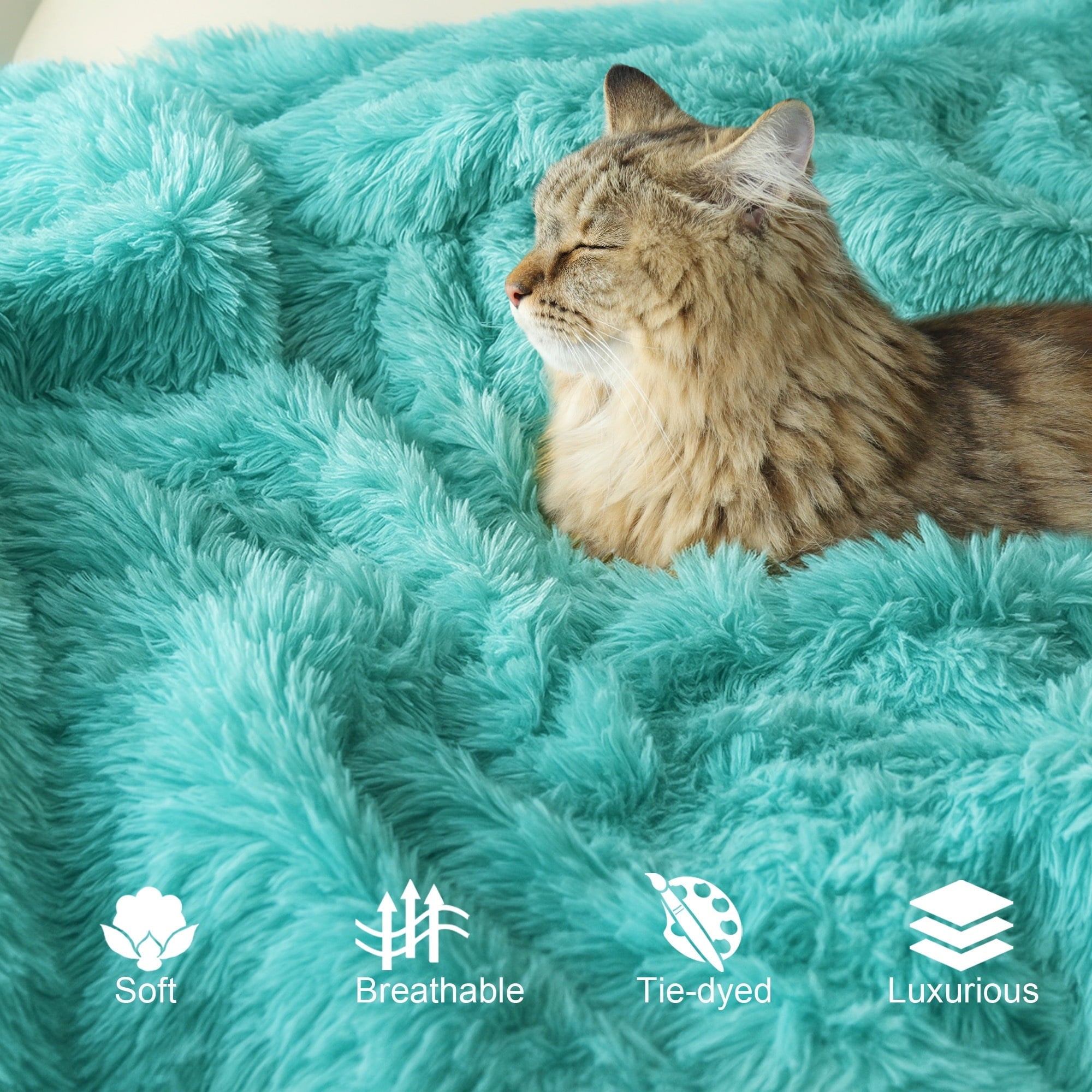 Super Soft Flannel Fuzzy Faux Fur Throw Blanket, Reversible Shaggy Sherpa Fleece Blankets,Fluffy Plush Warm Throws for Couch, Bed, 50x60... - Luxury Knitted Decorative Throw Blanket with Fringes Detail