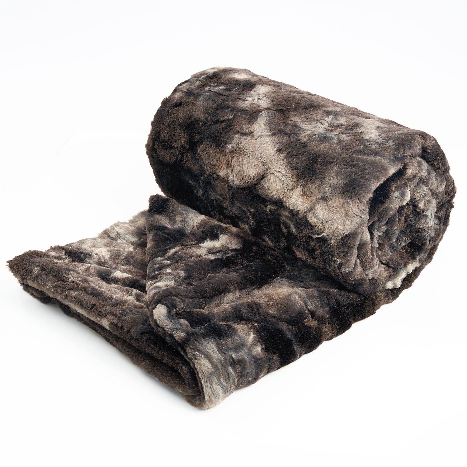 Decorative Knitted Faux Rabbit Fur Throw Blanket- 50x60 inches, Soft Fluffy Cozy Warm Fuzzy Machine Washable, Durable Blanket for Couch ... - Lightweight Plush Warm Blanket for All Seasons Detail