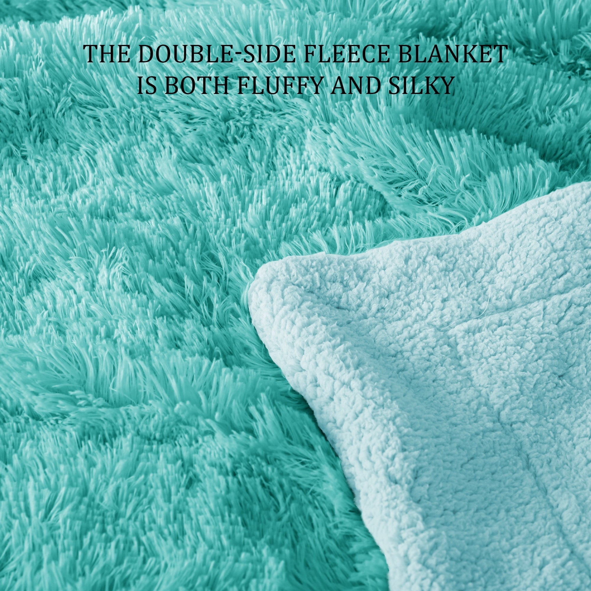 Super Soft Flannel Fuzzy Faux Fur Throw Blanket, Reversible Shaggy Sherpa Fleece Blankets,Fluffy Plush Warm Throws for Couch, Bed, 50x60... - Luxury Knitted Decorative Throw Blanket with Fringes Detail