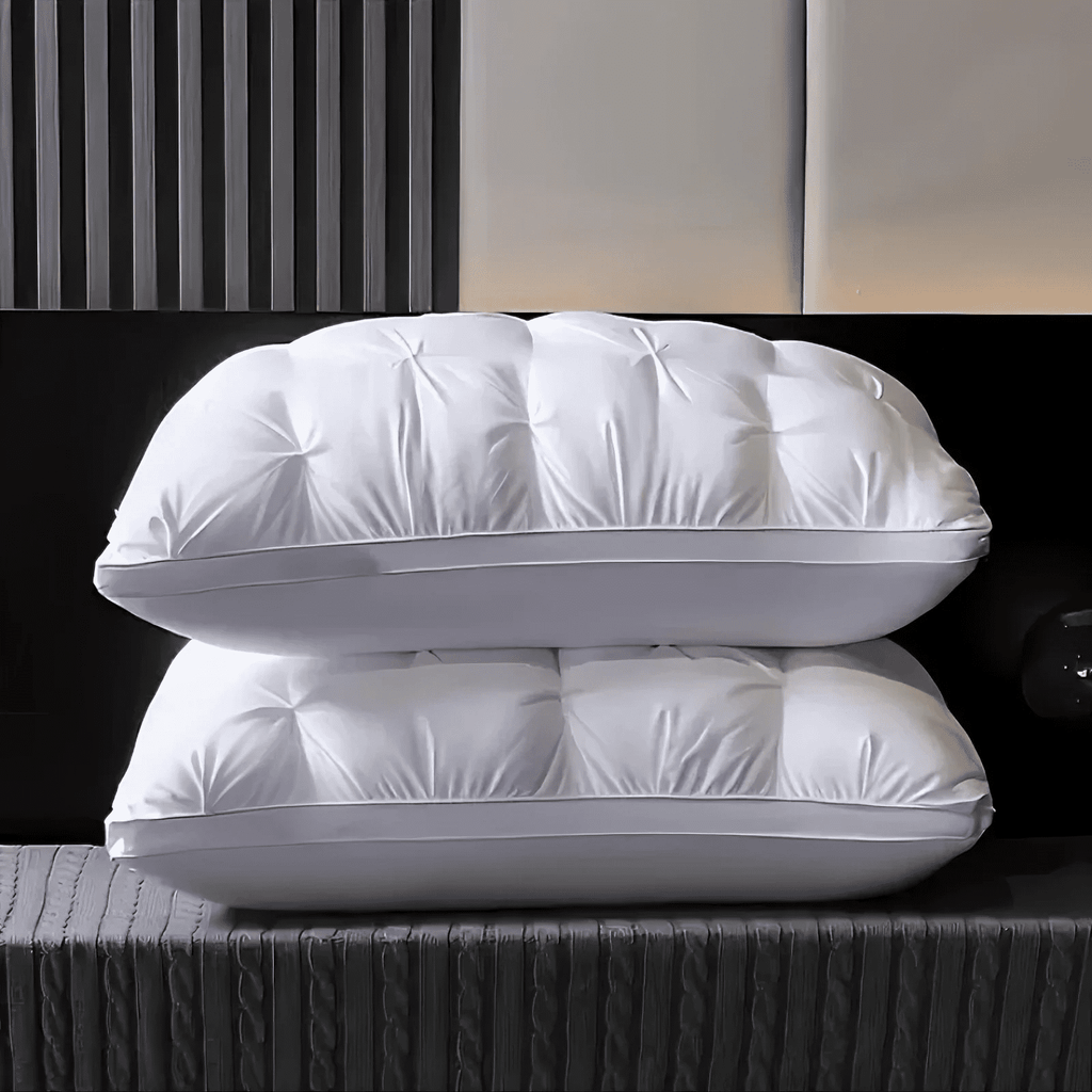Ergonomic Memory Foam Queen Size Bed Pillows Set of 2, Hotel Quality, Down Alternative Gusseted Bed Pillows for Side, Back, or Stomach Slee... - Decorative Throw Pillow Cushion for Sofa & Bed Detail