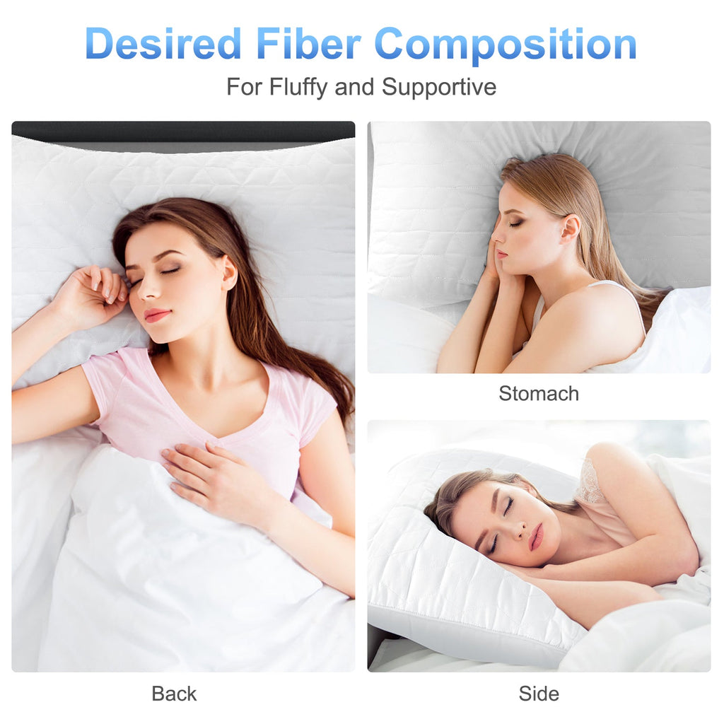 Orthopedic Support Bed Pillows for Sleeping 2 pack, King Size Cooling Pillows Hotel Quality with Premium Soft Down Alternative Fill for ... - Ergonomic Memory Foam Pillow for Neck Pain Support Detail