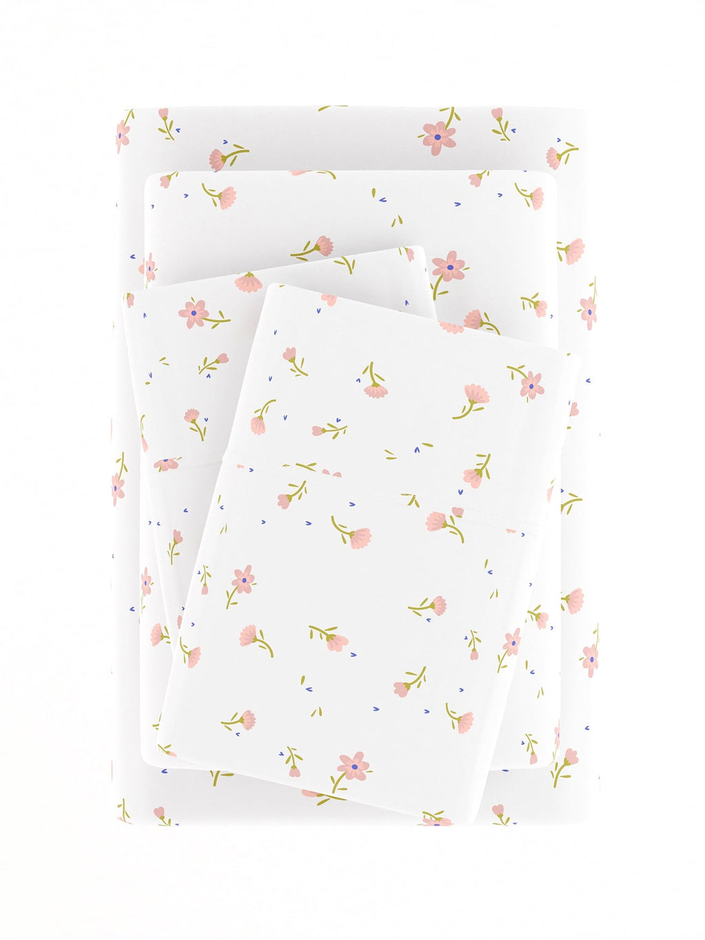 Wrinkle-Resistant Ultra Soft & Breathable Wrinkle Free Bed Sheets Set - Floral Pink Farmhouse Patterned for Twin Size Bedding - Luxury Bed Sheet Set with Deep Pockets Detail