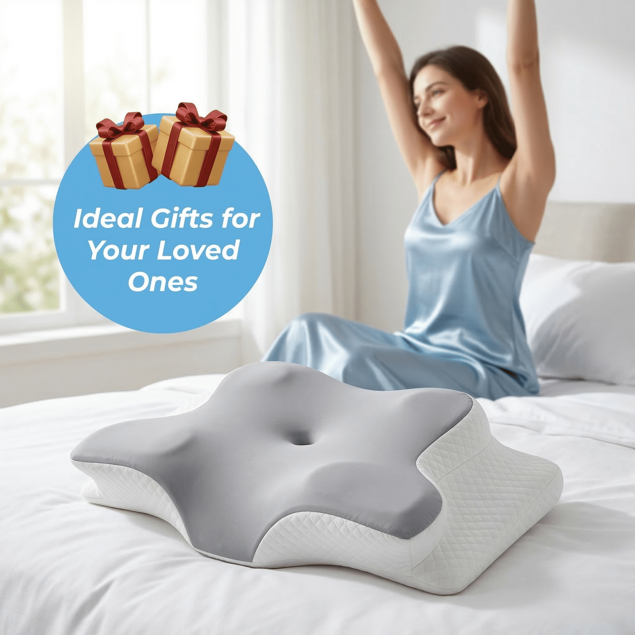 Hotel Collection Memory Foam Contour Pillows - Neck Pain Relief, Orthopedic Cervical, Breathable Washable Cover - Ergonomic Memory Foam Pillow for Neck Pain Support Detail
