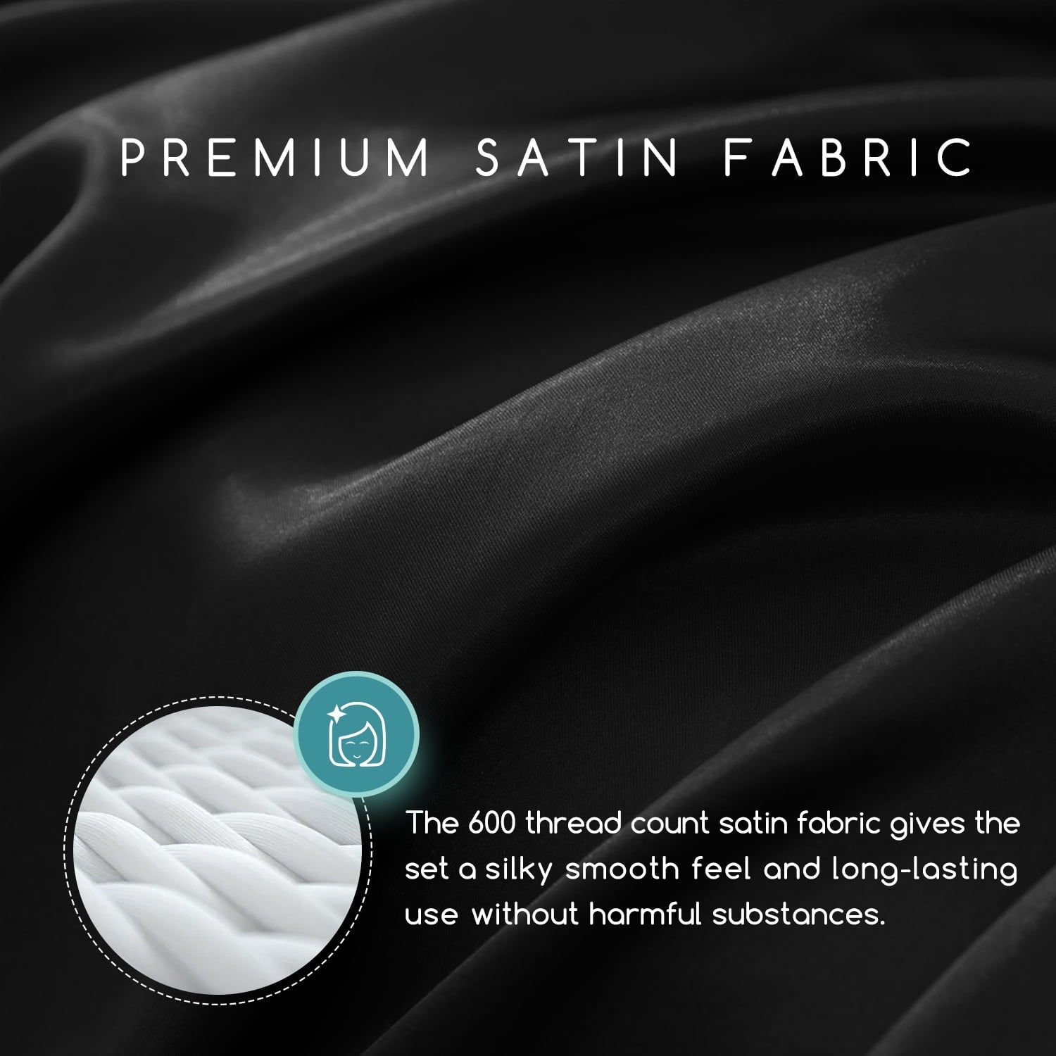 Breathable Luxury Set Queen 4 Pcs, Silky Elegant Luxurious Queen Size Bed s, with Flat , Deep Pocket Fitted for Mattress and Matching P... - Luxury Bed Sheet Set with Deep Pockets Detail