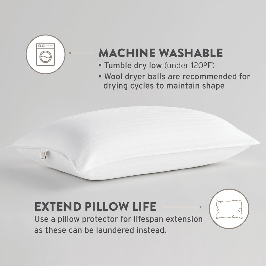 Hotel Collection Dolce Notte II Stomach, Side and Back Sleeper Bed Pillow for Sleeping | Hotel and Resort Quality | Hypoallergenic, Do... - Ergonomic Memory Foam Pillow for Neck Pain Support Detail
