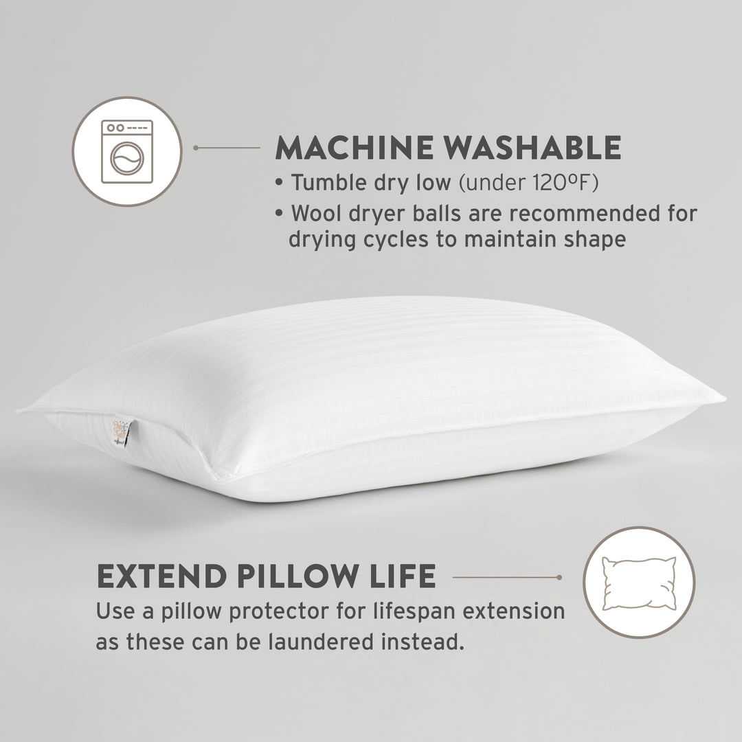 Hotel Collection Dolce Notte II Stomach, Side and Back Sleeper Bed Pillow for Sleeping | Hotel and Resort Quality | Hypoallergenic, Do... - Ergonomic Memory Foam Pillow for Neck Pain Support Detail
