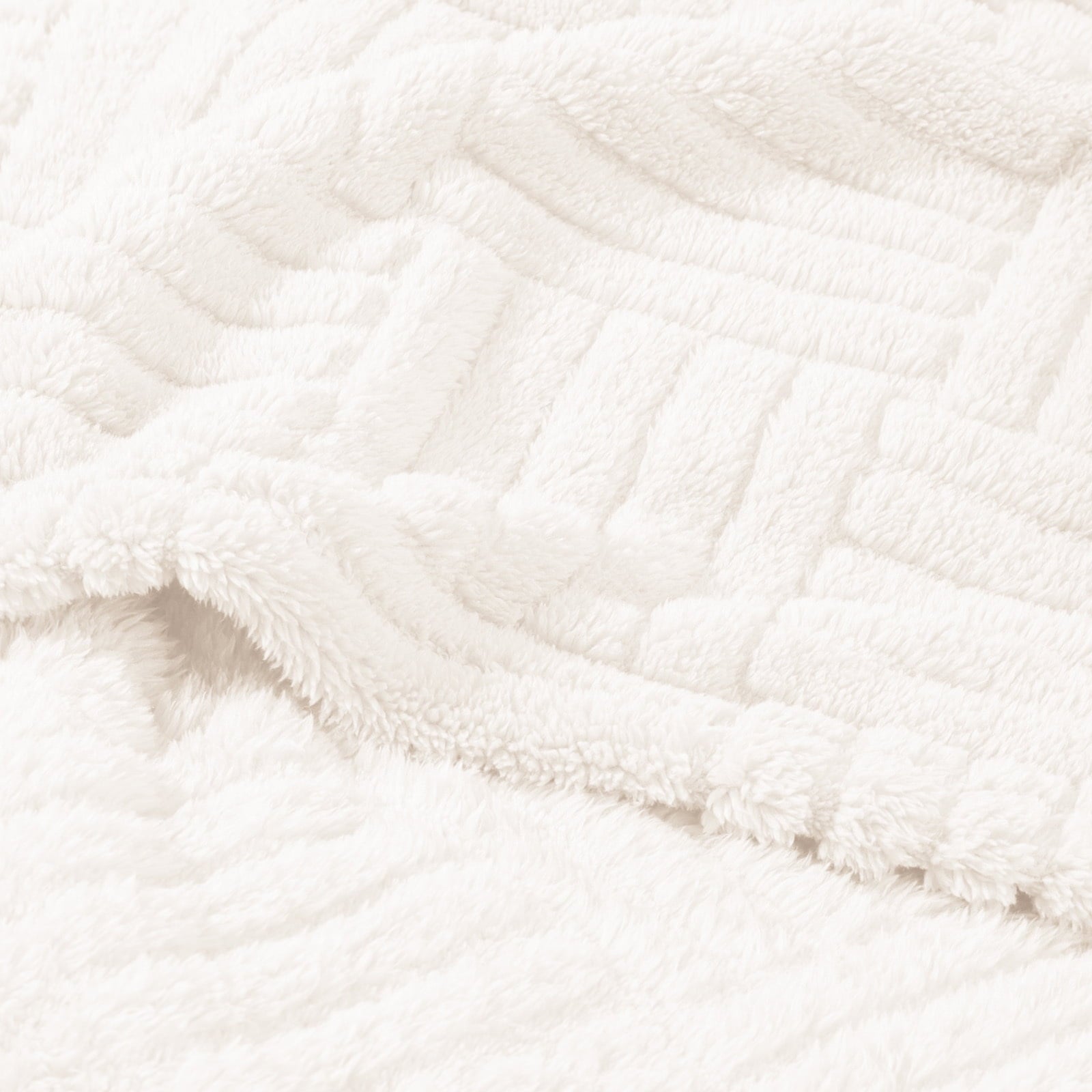 Lightweight Warm Fluffy Fleece Throw Blanket 50"x60" for Couch, Bed, Sofa, Fuzzy Soft Cozy Throw with Decorative Jacquard Pattern for ... - Cozy Fleece Throw Blanket for Couch & Bed Detail