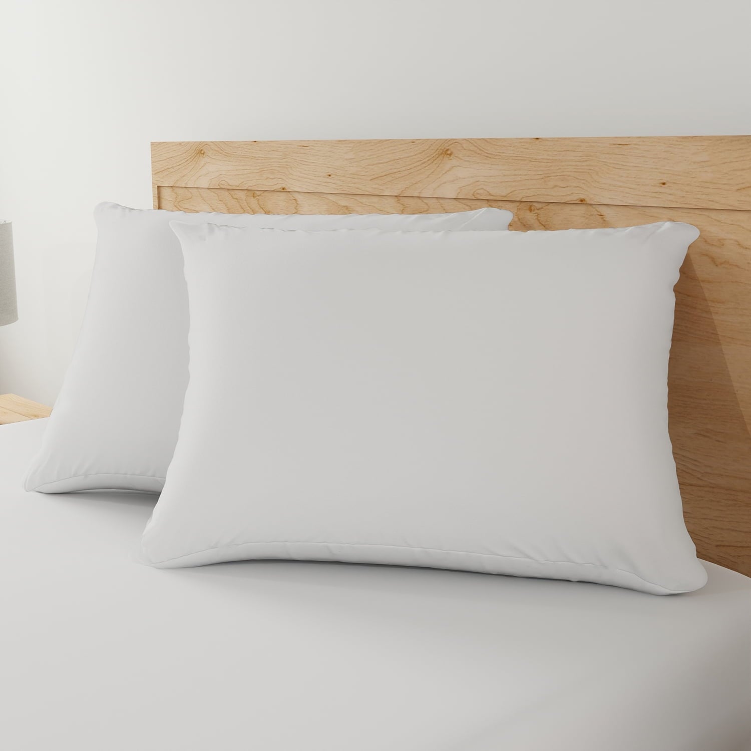 Decorative Plump Allergy Relief Bed Pillows, Standard/Queen - Firm Support, Back and Side Sleeper (2 Count) - Decorative Throw Pillow Cushion for Sofa & Bed Detail