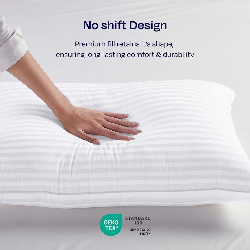 Orthopedic Support 2-Pack Comfort Bed Pillows Standard size set of 2 for Sleeping, Pillows, for Back, Stomach or Side Sleepers, 20 x 26 ... - Orthopedic Shredded Foam Bed Pillow Set Detail