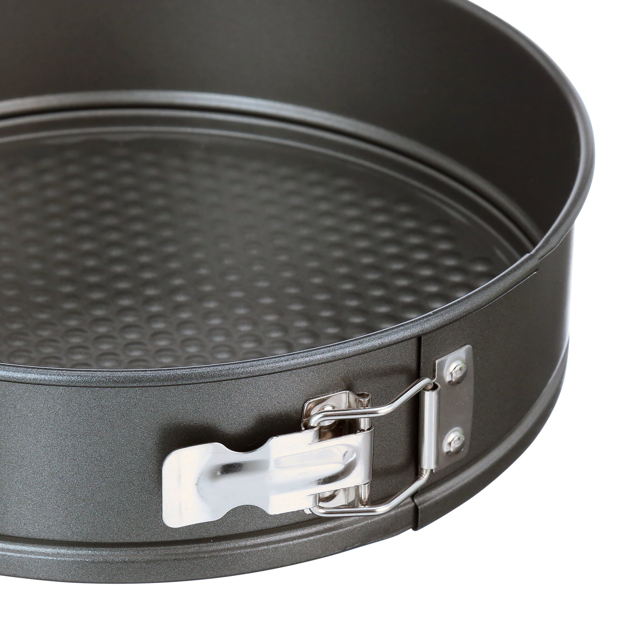 Innovative 8", 9", 10" Round Nonstick Carbon Steel Springform Cake Pans, Gray, Set of 3 - Multi-Functional Manual Food Chopper & Slicer Detail