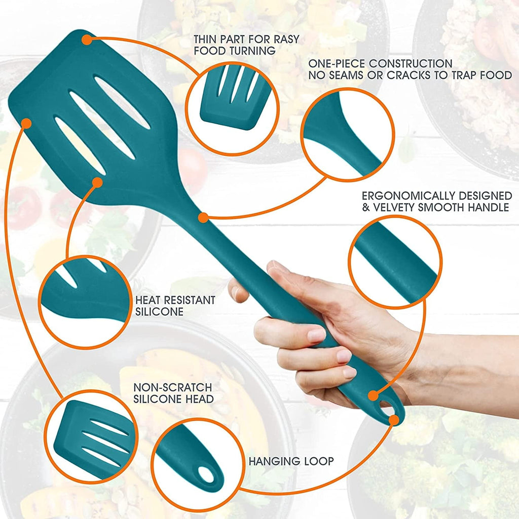 High-Precision 15-Piece Kitchen Utensils Set, Silicone Cooking Utensils with Holder, Non-stick Cookware Friendly & Heat Resistant - ... - Multi-Purpose Hand Tool for Daily Meal Prep Detail