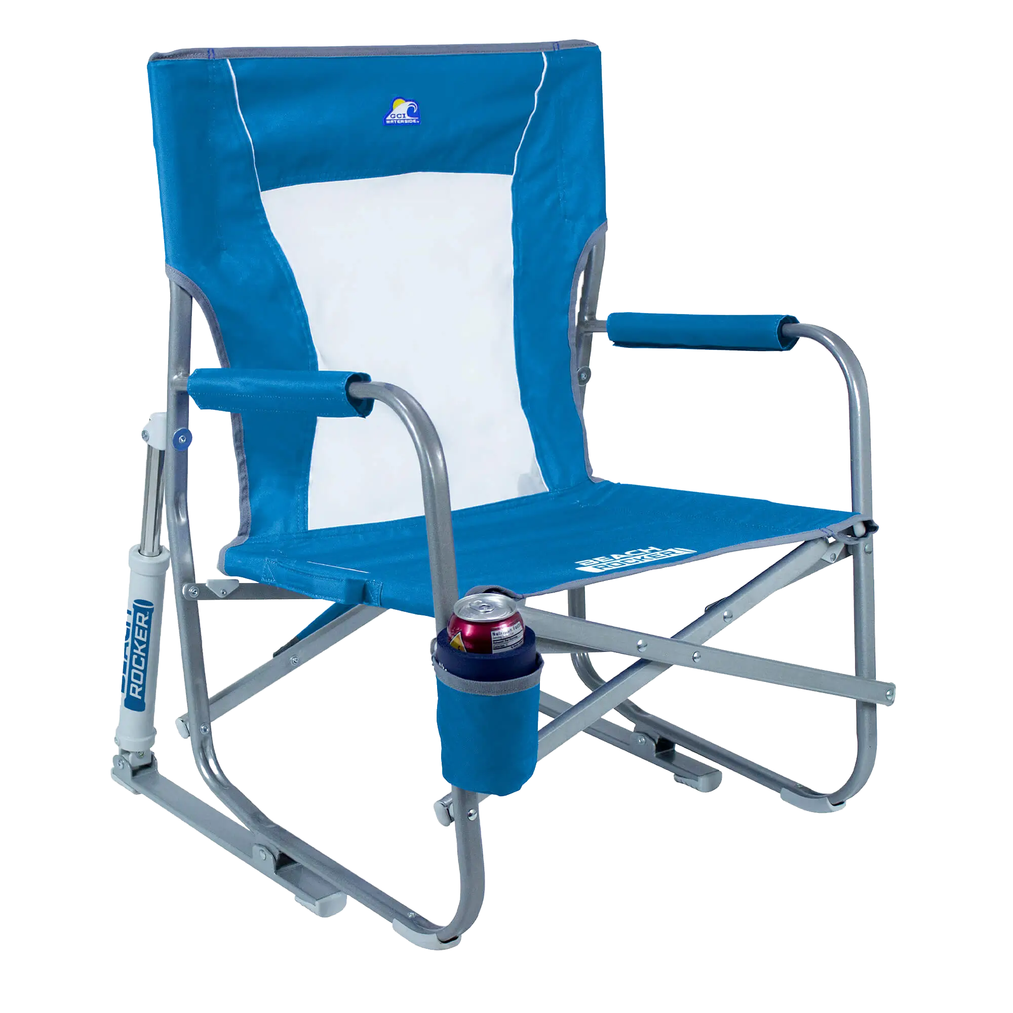 Premium All-Weather Beach Rocker Bundle - Choice 773 - Freestyle Rocker Portable Outdoor Folding Chair Detail