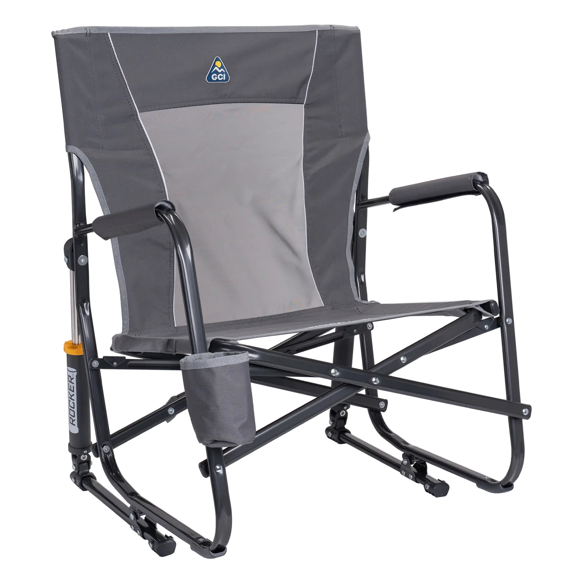 Heavy-Duty Freestyle FirePit Rocker - Choice 737 - Freestyle Rocker Portable Outdoor Folding Chair - Pewter