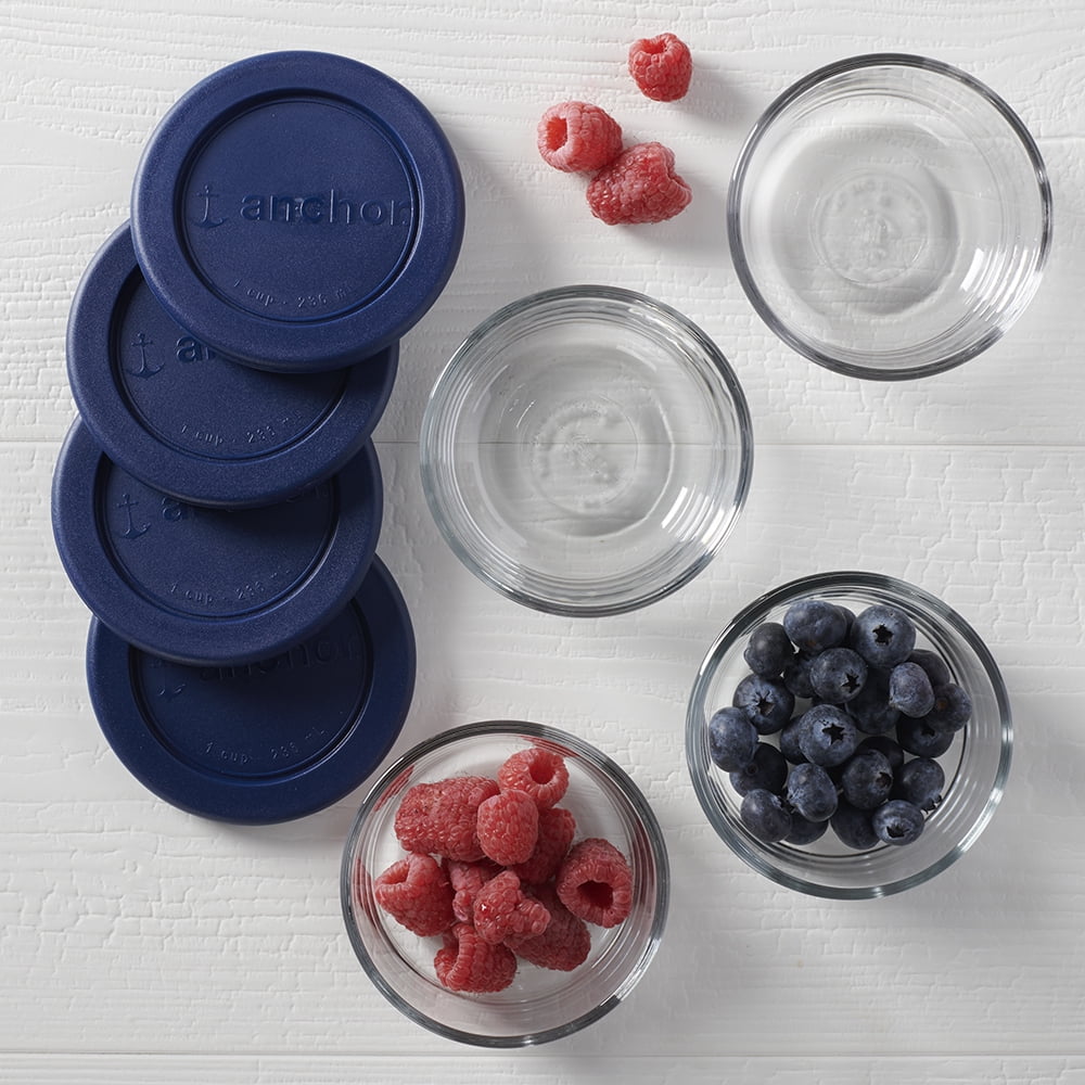 Playful Geometric Glass Food Storage Containers with Lids, 1 Cup Round, Set of 4 - Squishy Dohnut Sweet Treat Shaped Stress Toy Detail