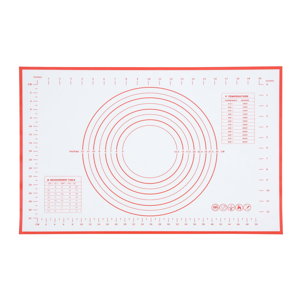 Innovative Reusable Silicone 24"x 18" Pastry Mat with Measurements - Multi-Functional Manual Food Chopper & Slicer Detail