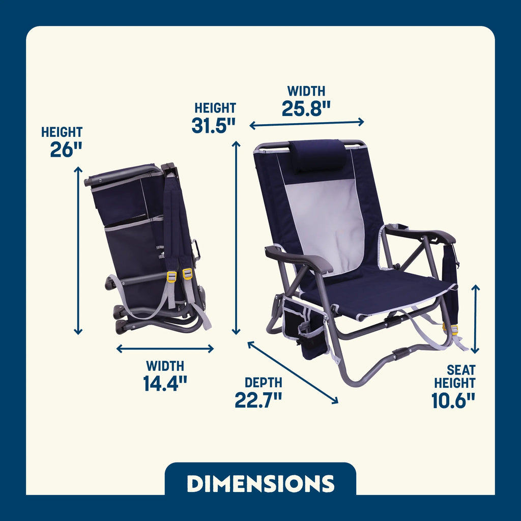 Telescoping Frame Bi-Fold Slim Event Chair - Choice 334 - Premium Slim-Fold Compact Chair with Messenger Bag Detail