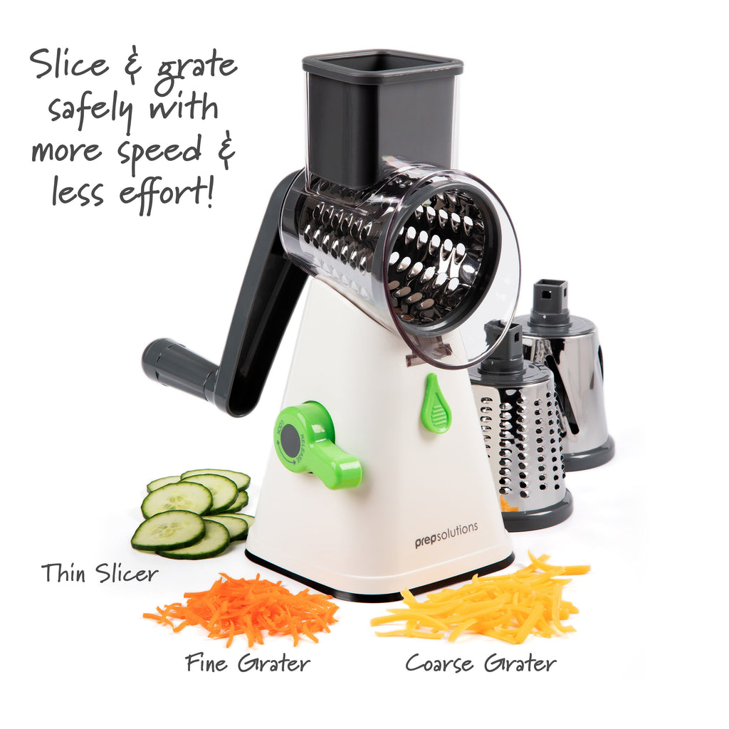 Premium Kitchen Manual Rotary Grater & Slicer - Kitchen Gadget Tool for Quick Food Prep Detail