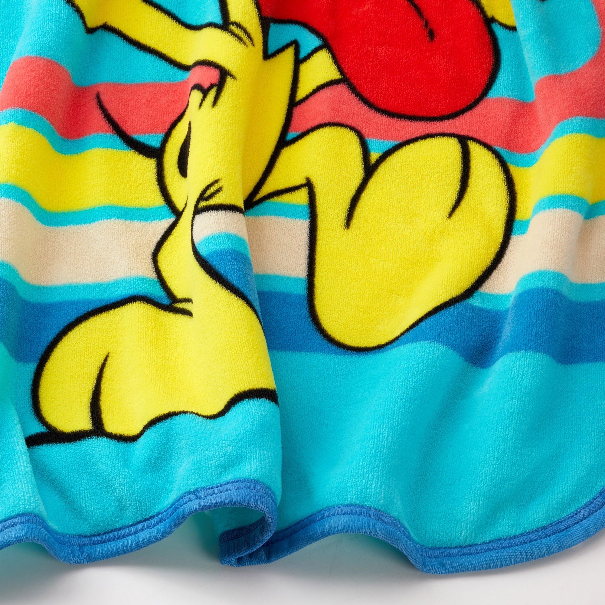 Cozy Fleece Kids Blue Print Fleece Throw Blanket, 46 x 60 - Luxury Knitted Decorative Throw Blanket with Fringes Detail