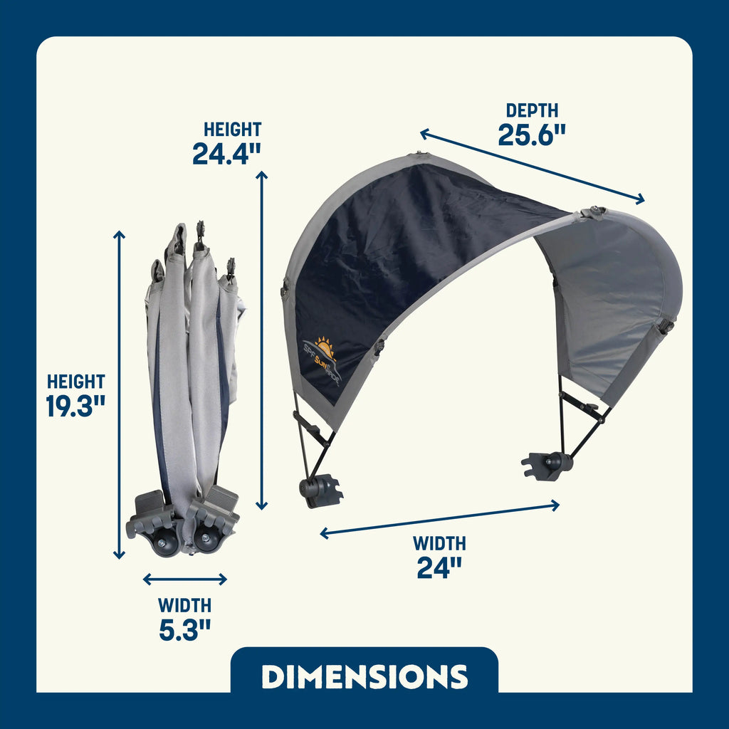 Portable Canopy SunShade Accessory - Choice 361 - Portable Beach Canopy with Adjustable Shade Angle Detail