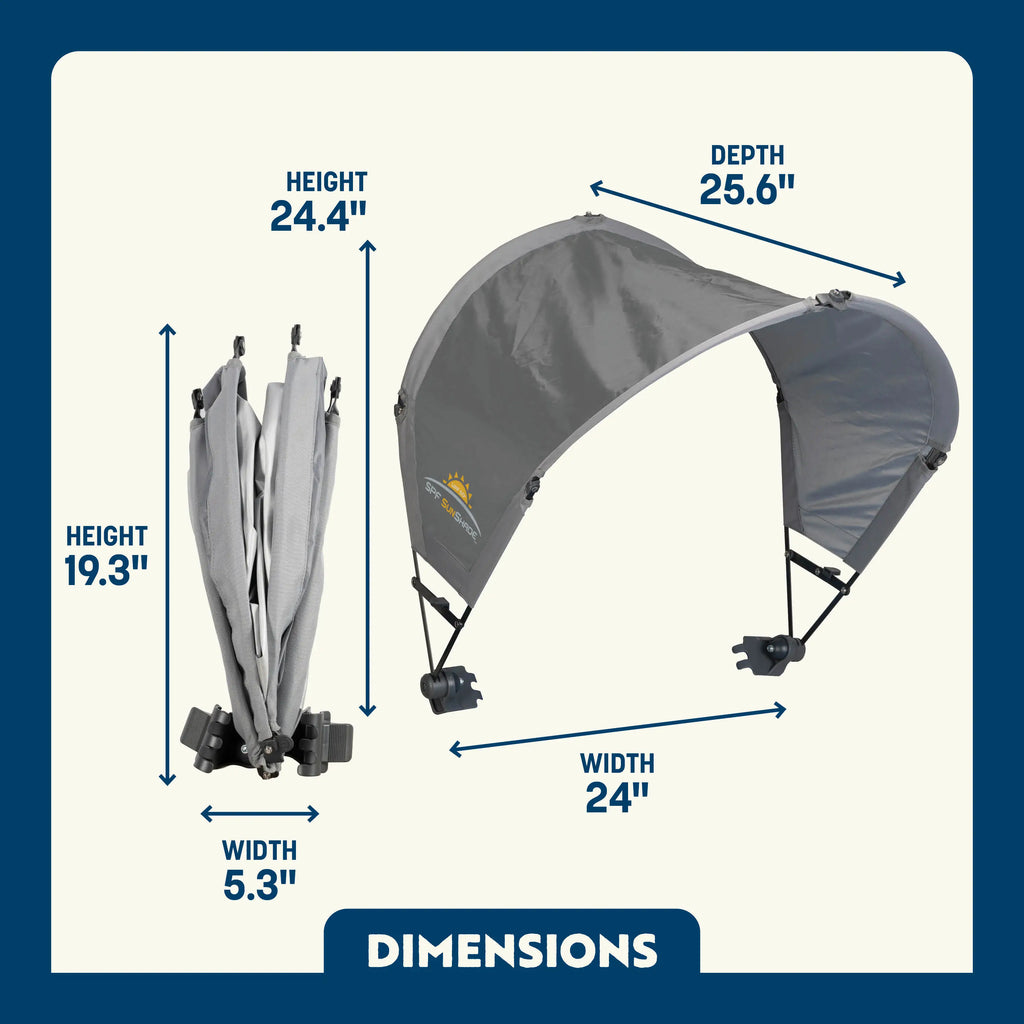 Portable Canopy SunShade Accessory - Choice 361 - Portable Beach Canopy with Adjustable Shade Angle Detail