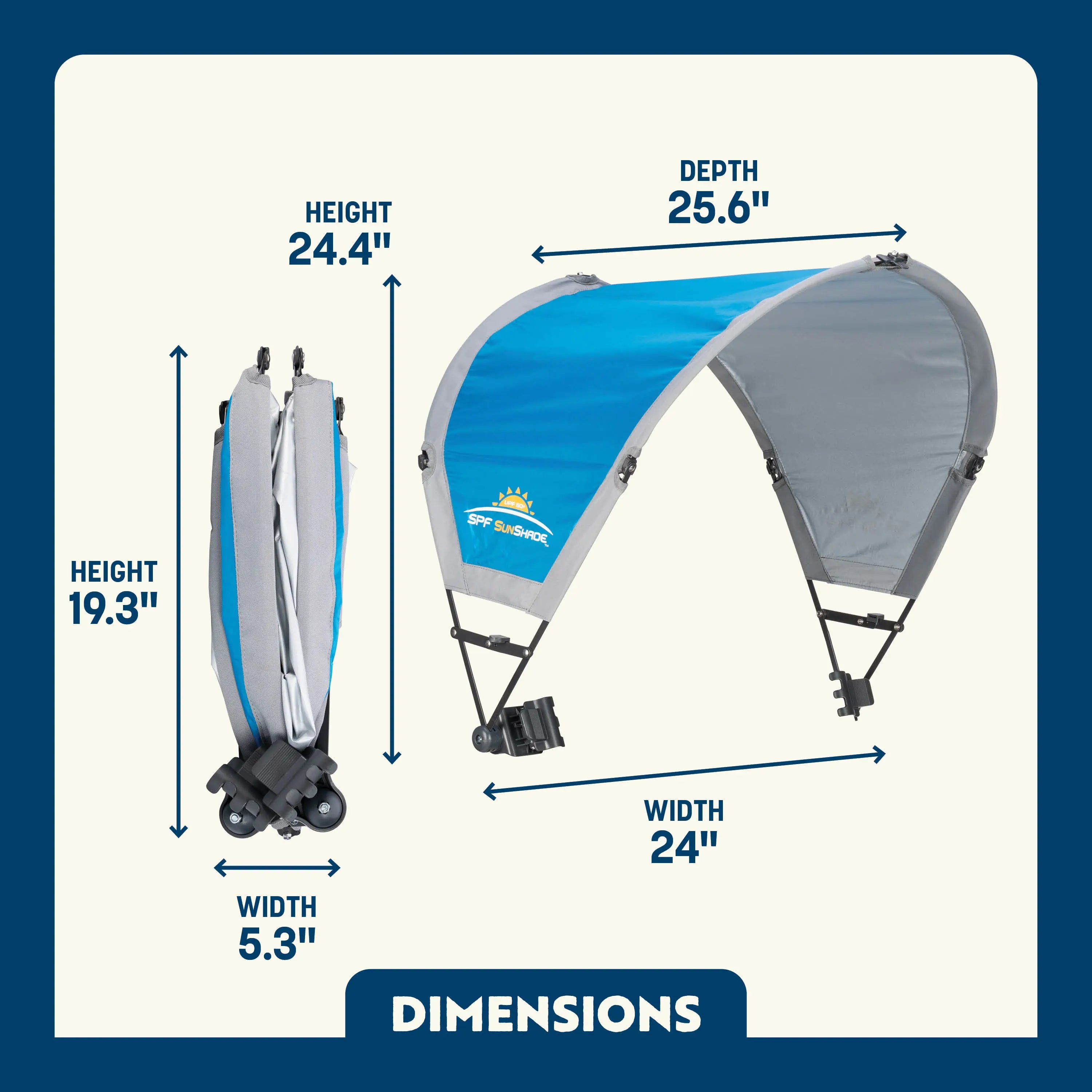 Portable Canopy SunShade Accessory - Choice 361 - Portable Beach Canopy with Adjustable Shade Angle Detail