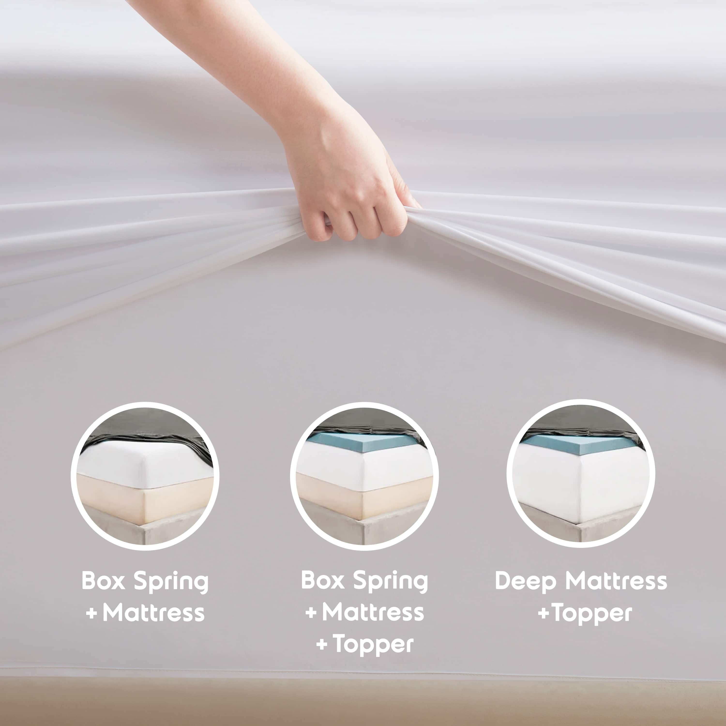 Breathable Luxury Set, Hotel Style Deep Pocket 4 Piece Bed , Luxury Soft Microfiber Sheet Sets, White - Cooling Hotel Quality Bedding Sheets and Pillowcases Detail