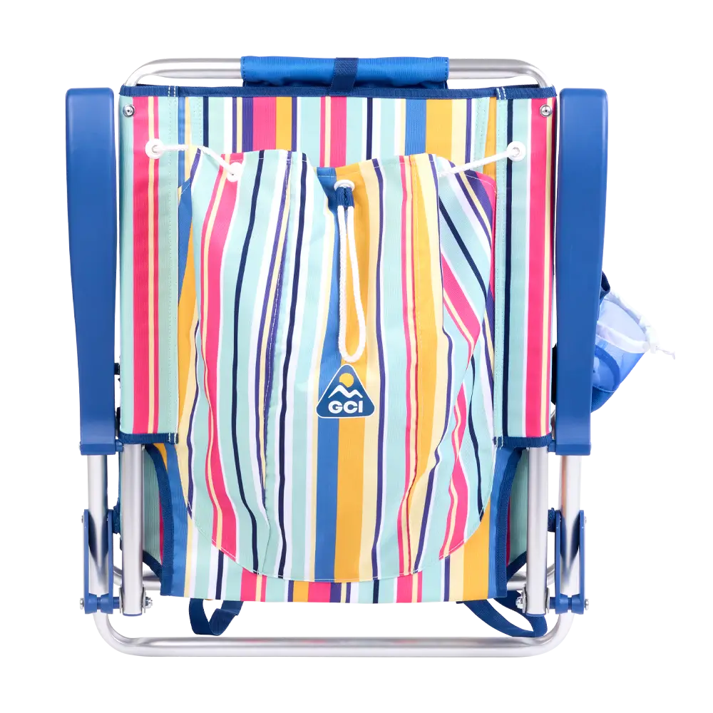 Reclining Beach Backpack Beach Chair - Choice 709 - Low-Profile Reclining Beach Chair with Backpack Straps Detail